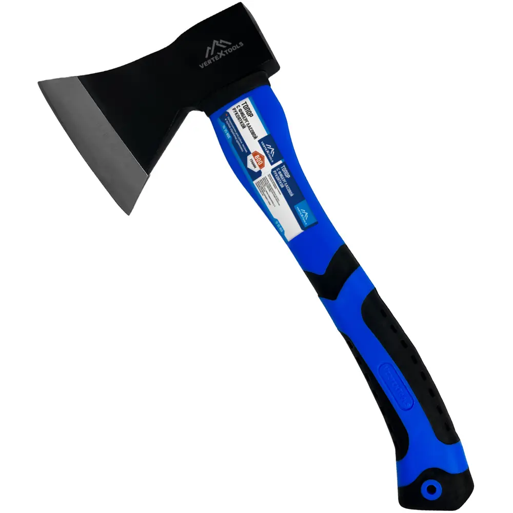 Топор VERTEXTOOLS 800 г с фиберглассовой рукояткой для профессиональной работы 89356912 STLM-1425679 - Вид №2