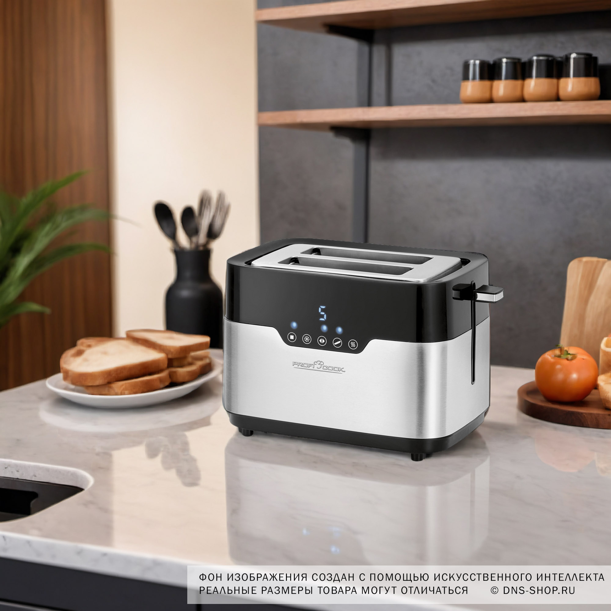 8165193 Тостер ProfiCook PC-TA 1170 серебристый STDN-0045576 - Вид №10