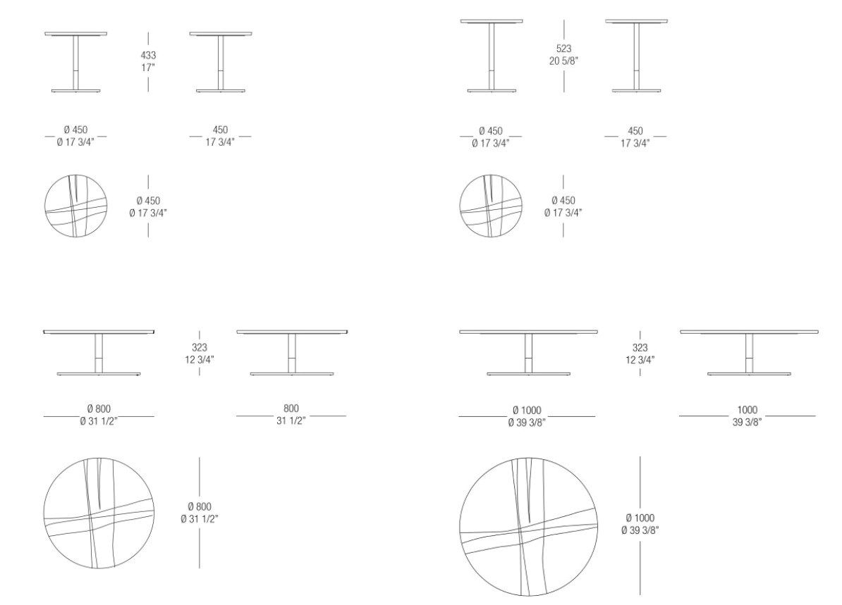 Высокий круглый мраморный журнальный столик MisuraEmme STILETTO ARCH-00100505 - Вид №7