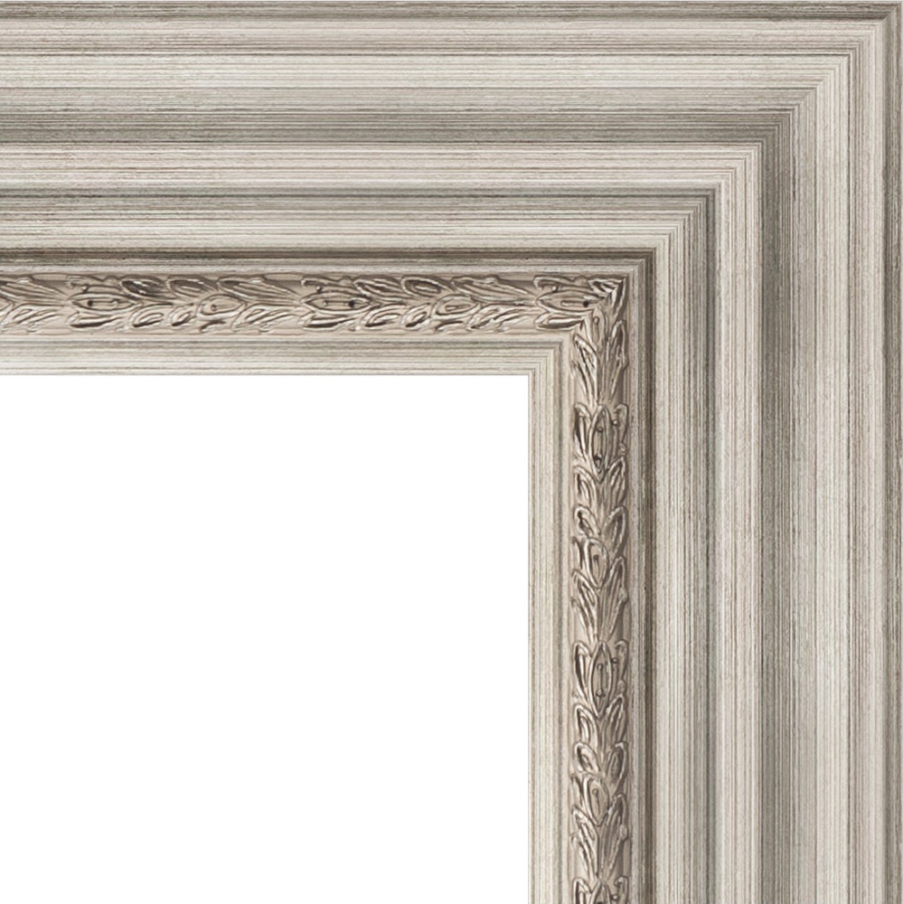 BY 4276 Зеркало с гравировкой в багетной раме - римское серебро 88 mm EVOFORM Exclusive-G - Вид №5