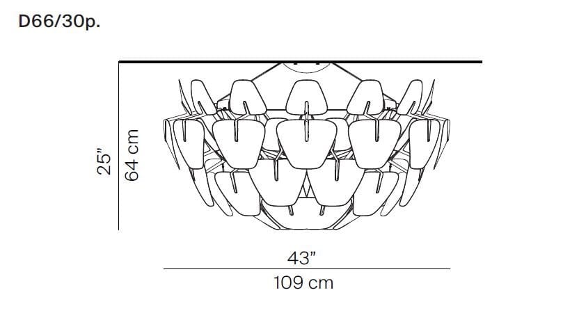 Светодиодный потолочный светильник из поликарбоната LUCEPLAN ARCH-00099178 - Вид №3