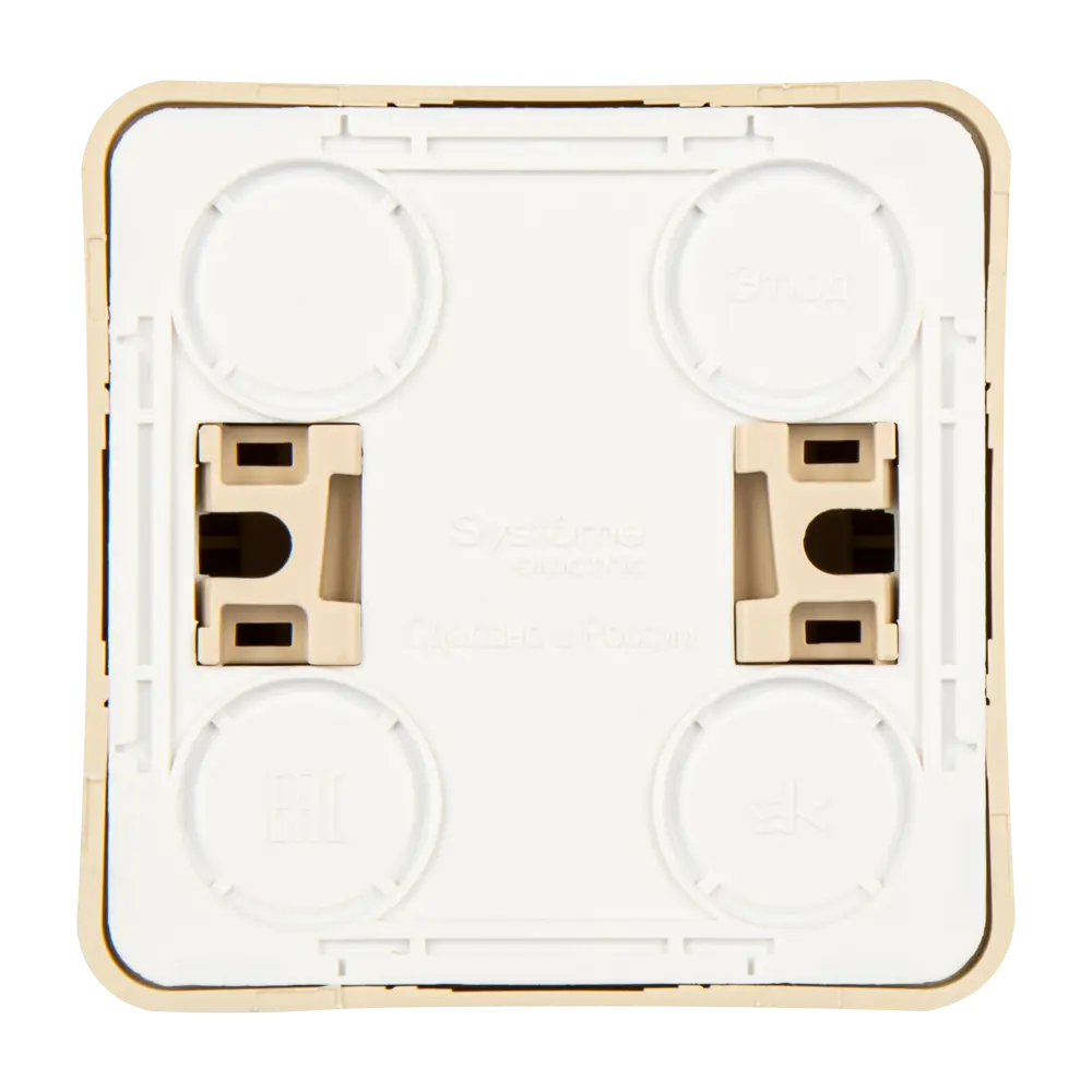 Розетка SYSTEME ELECTRIC Этюд с защитными шторками, кремовая 11401950 STLM-0001237 - Вид №3