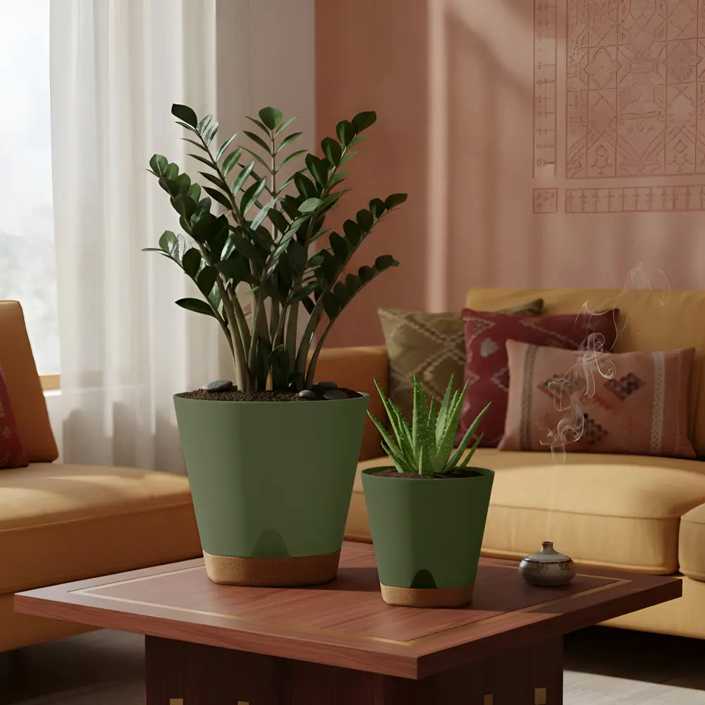 Горшок для цветов Ingreen Wood Ø20 h19 см v4 л пластик тайга 89452779 STLM-2017943 - Вид №3