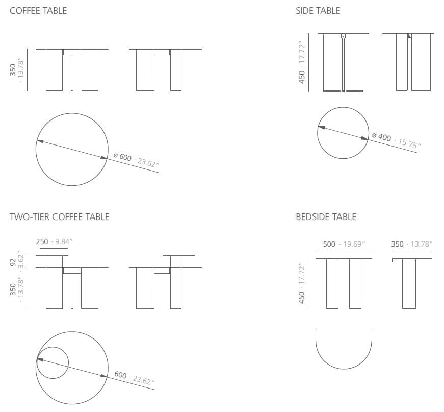 Круглый алюминиевый журнальный столик Systemtronic Croma ARCH-00124439 - Вид №2