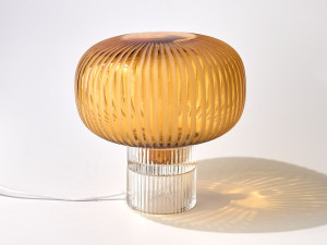 Настольная лампа из дутого стекла