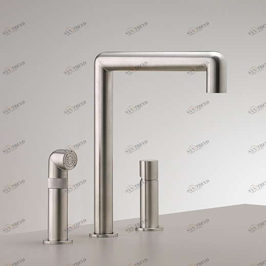 три отверстия смеситель с поворотным носиком H. 280 мм и съемный ручной душ с автоматическим undertop девиатора  CAR08 CEADESIGN 