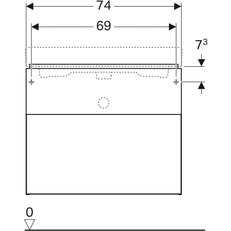 840360000 Шкафчик для раковины Geberit iCon, с двумя выдвижными ящиками Geberit  - Вид №21