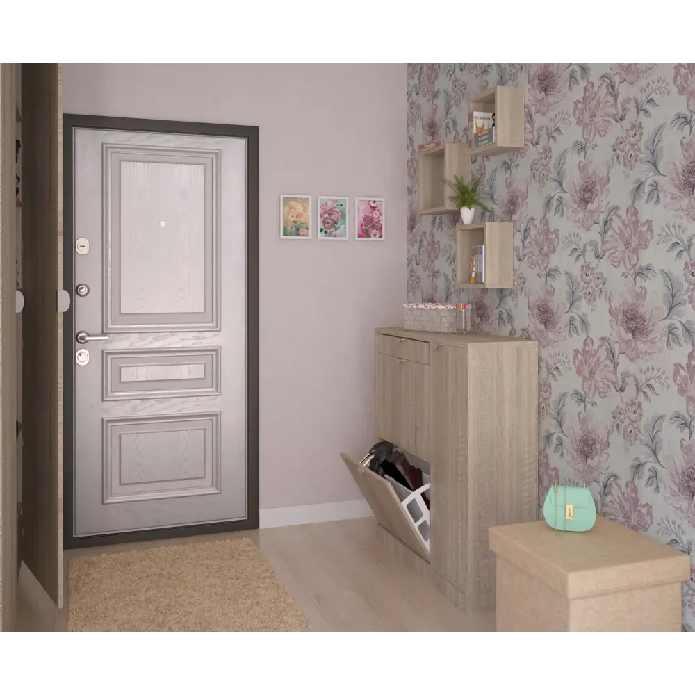 Каркас закрытой обувницы 95x103x30 см ЛДСП цвет дуб сонома 18160766 STLM-2005065 Santreyd  - Вид №3