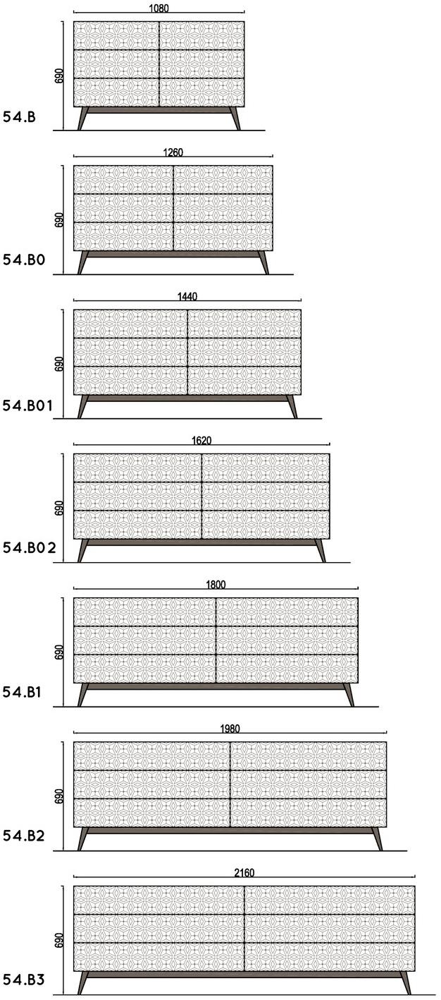 Barba design Деревянный лакированный комод Tiles 54.b1 - Вид №7