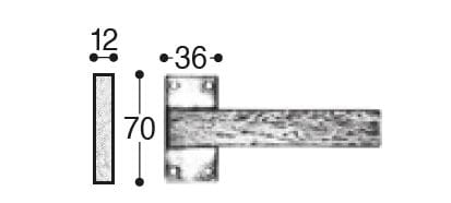 Бронзовая ручка на розетке GIARA ART DESIGN-BRONZE Onda ARCH-00090373 - Вид №2