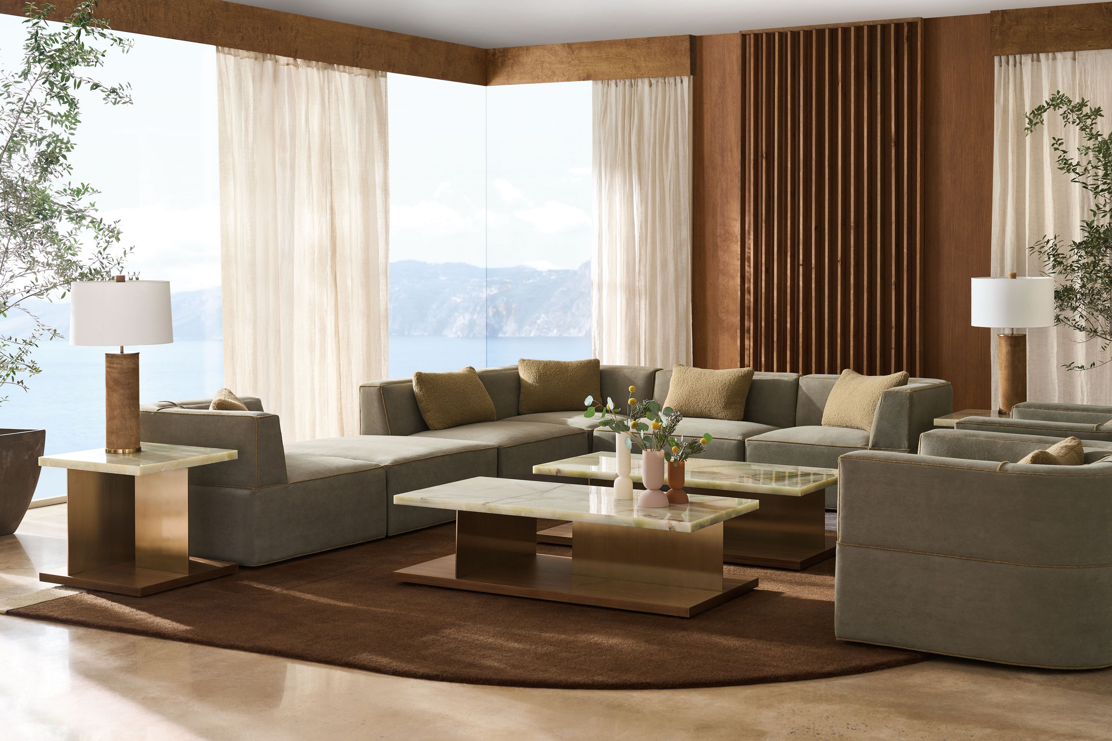 Модульный угловой диван из нубука Caracole Марбелья ARCH-00006537 - Вид №3