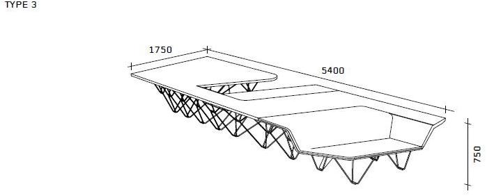 Prooff Несколько рабочих станций в hpl для открытого пространства  005.02  - Вид №3