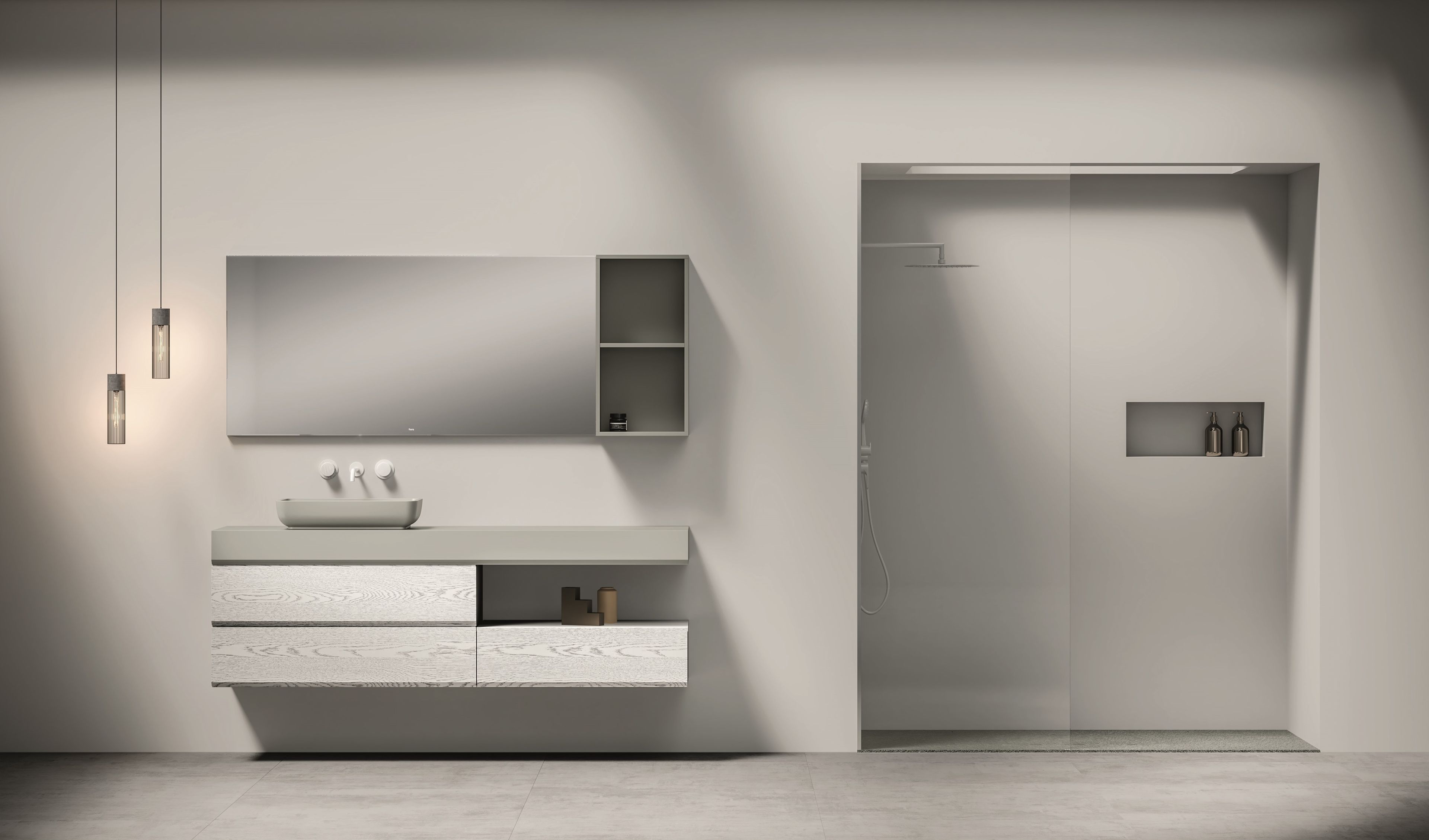 Меламиновый подвесной одиночный умывальник Fiora Making ARCH-00129962 - Вид №8