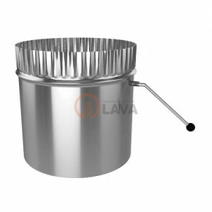 Шибер поворотный LAVA 180, нерж. 439 (0,8)