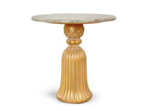 Круглый мраморный журнальный столик для гостиной