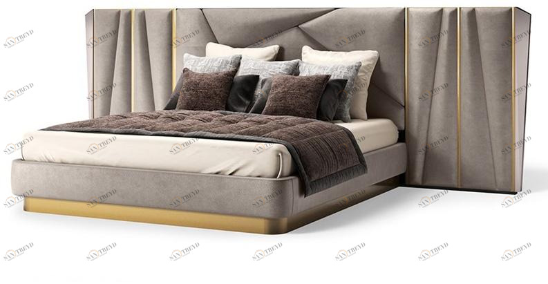 Valderamobili Кровать King size с высоким изголовьем Mascari Msn009