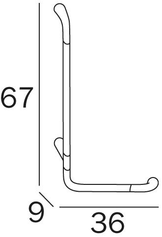 INDA® Поручень с фиксированным углом вертикальный Confort sun-id-1481112 - Вид №5