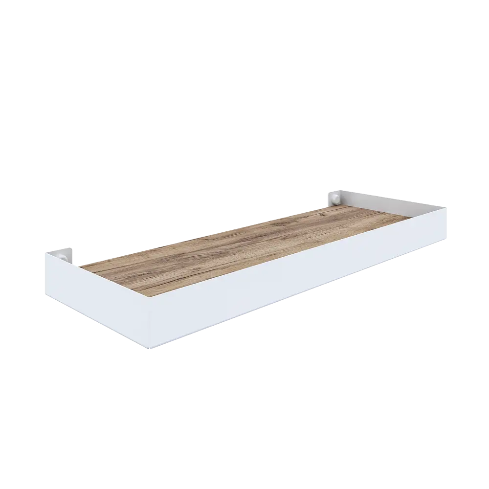 Настенная полка 32x11/40x15 см металл цвет белый KONSENSA STLM-2142636 - Вид №2