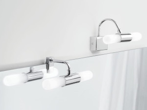 Хромированная металлическая зеркальная лампа