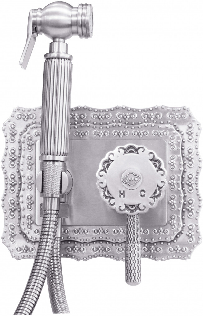 Гигиенический душ ZorG Antic A 116 BD SL с внутренней частью со смесителем, серебро A 116 BD-SL
