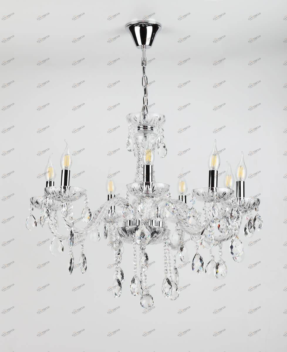 Подвесная люстра Rivoli Gala 1004-208 RIVOLI ДИЗАЙНЕРСКИЕ, GALA 336780 Хром;прозрачный 