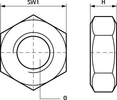 61281010 BIS Гайки шестигранные (BUP1000) walraven  - Вид №1