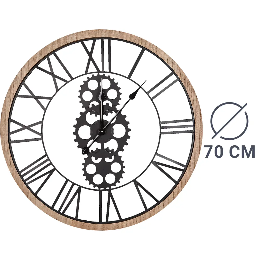 Настенные часы Atmosphera Meca ø70 см цвет черный 84462998 STLM-2123466 Smile