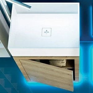 Moma Design Раковина с тумбой Wood Tower 2 BATHROOM белая/дуб натур.