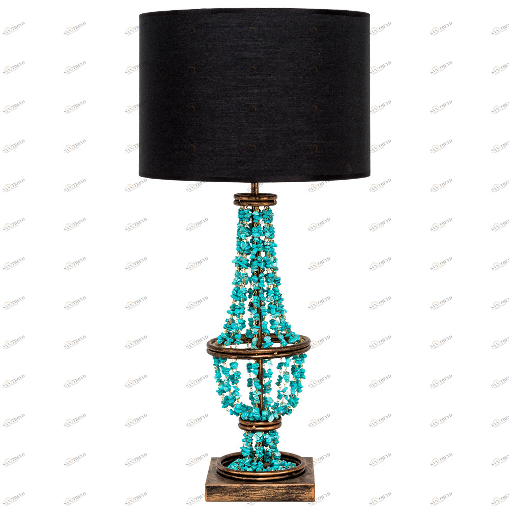 Настольная лампа «Либерти» 3112647 BYOBJECT ВАЗА 130262 Бирюзовый;мятный;черный Object Desire 