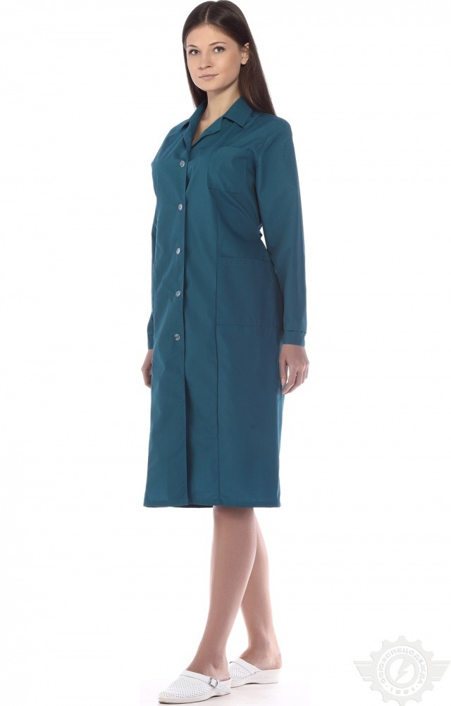 63268 Халат "Золушка" бирюза  Одежда для обслуживающего персонала  размер 54/170-176 Спецодежда  - Вид №8