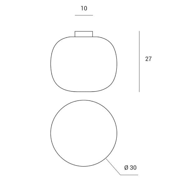 Потолочный светильник из опалового стекла Miloox ARCH-00003775 - Вид №3