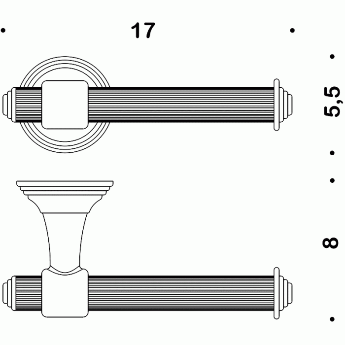 B3308 BR Держатель туалетной бумаги (бронза) COLOMBO HERMITAGE Colombo Design - Вид №2