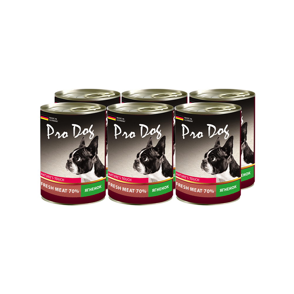 ПР0025896*6 Корм для собак Ягненок 400г (упаковка - 6 шт) PRO DOG 