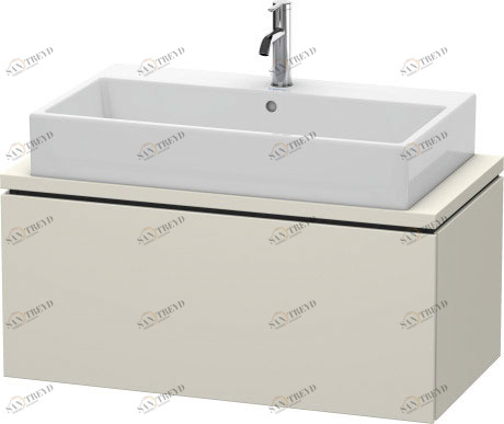 LC580309191 L-Cube Тумбочка для компактной консоли Серо-коричневый декор Duravit