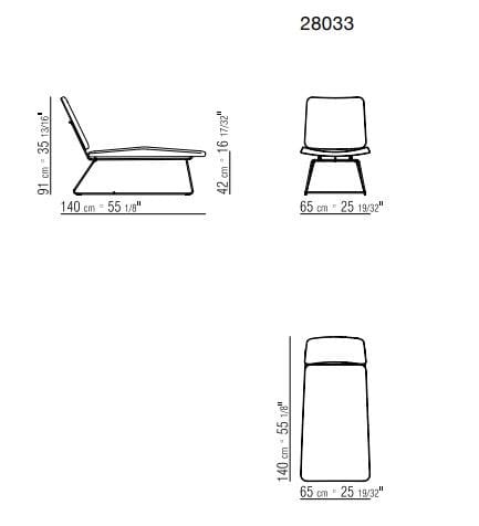 Кожаный шезлонг Flexform Echoes S. H ARCH-00105883 - Вид №2
