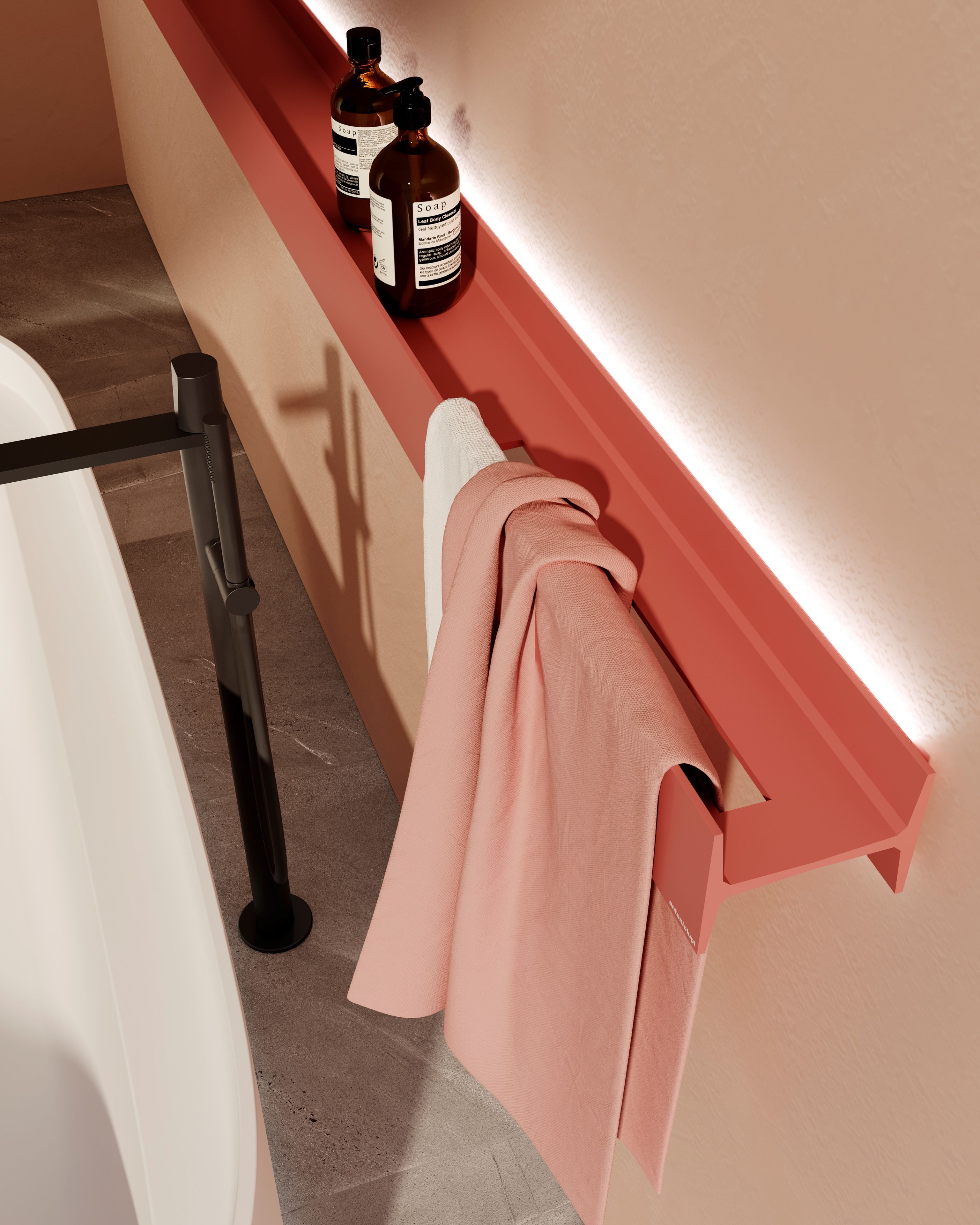 Алюминиевая полка для ванной Antoniolupi LETTERAMUTA ARCH-00041157 - Вид №3