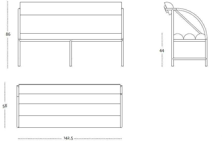 altreforme Скамья из алюминия Galactica sun-id-1395563 - Вид №3