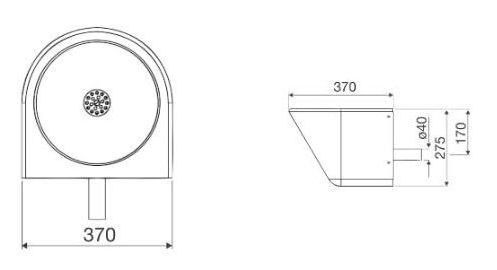46272 Подвесная раковина настенная овальная PURUS  белая  - Вид №1