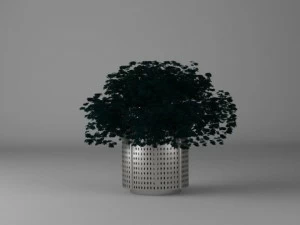 Manufatti Viscio Кашпо для общественных мест из оцинкованного листового металла Green