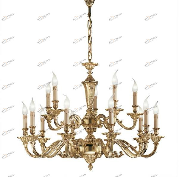 Possoni Illuminazione Французская золотая люстра Boris 098/10+5 