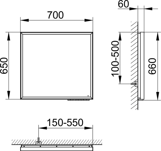 14598132000 Зеркало с подсветкой KEUCO Royal Lumos - Вид №3