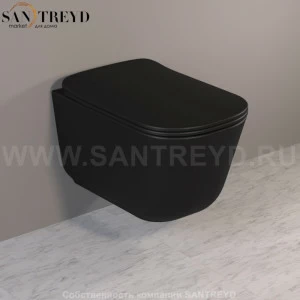 511431 Подвесной унитаз настенный Черный Kerasan Tribeca Италия