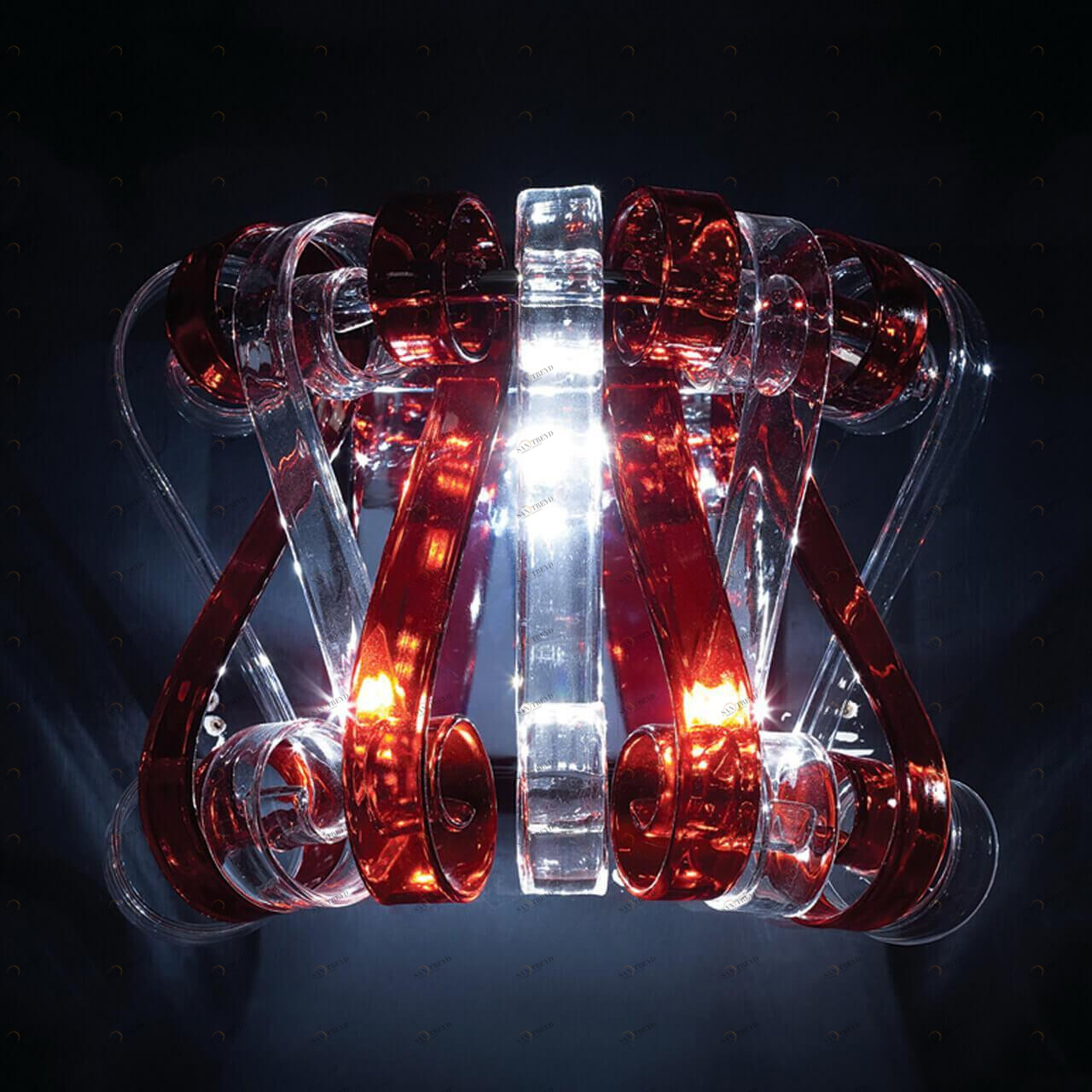 Бра галогеновое красное Volution EL326W02.2 CITILUX VOLUTION 00-3930931 Красный;серебро 