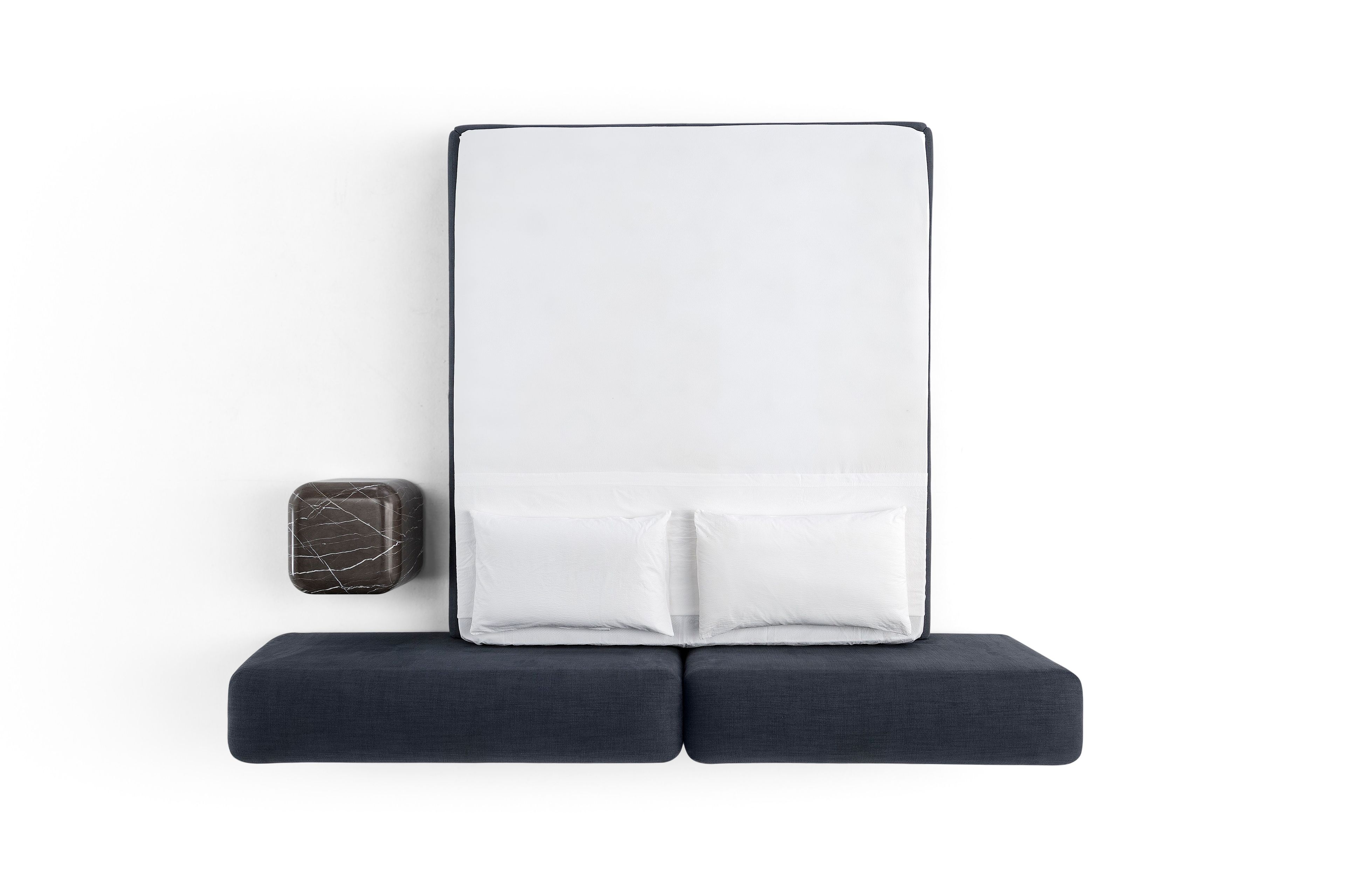 Двуспальная кровать из ткани с мягким изголовьем Amura ARCH-00109749 - Вид №6