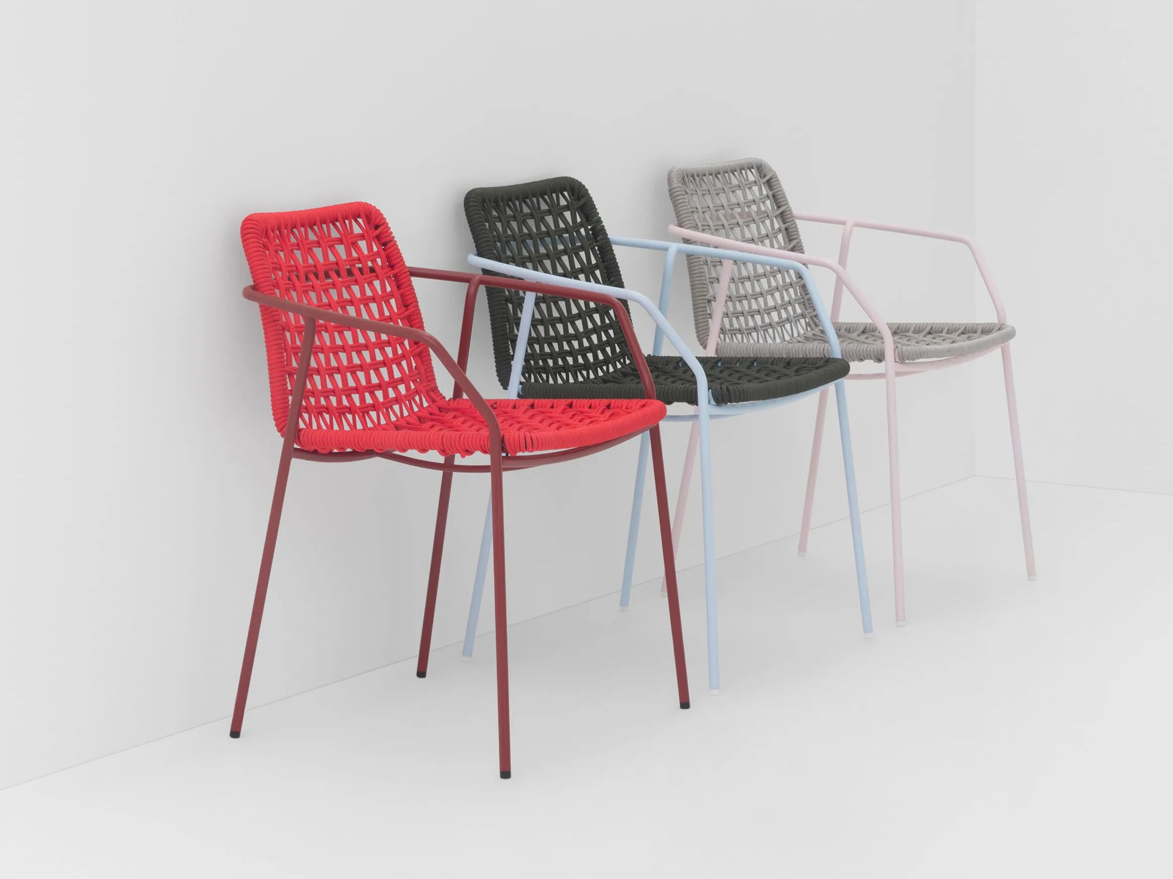 Стул со стальными подлокотниками и морской веревкой Billiani Sey ARCH-00049637 - Вид №4