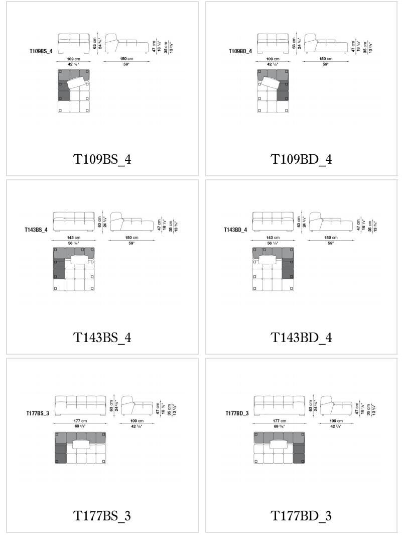 Угловой диван из ткани B&B Italia Tufty Time ARCH-00147049 - Вид №10