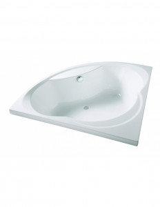 675000 001 00  Угловая ванна Fjord, место для хранения, 5 регулируемых ножек и рама в комплекте, 140 x 140 см Valentin