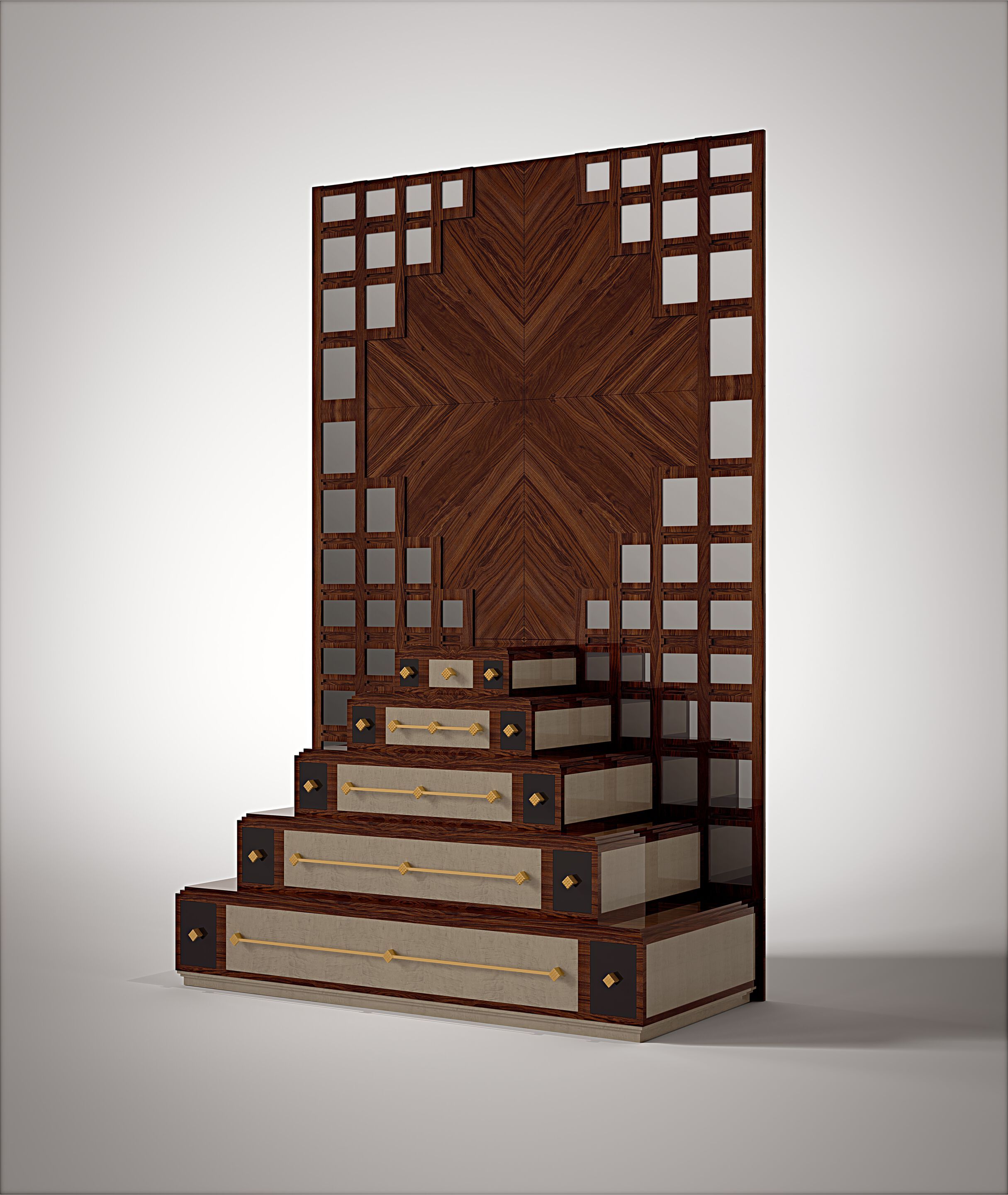 Деревянный комод со встроенными ручками Roman & Co Townsend ARCH-00103470 - Вид №1