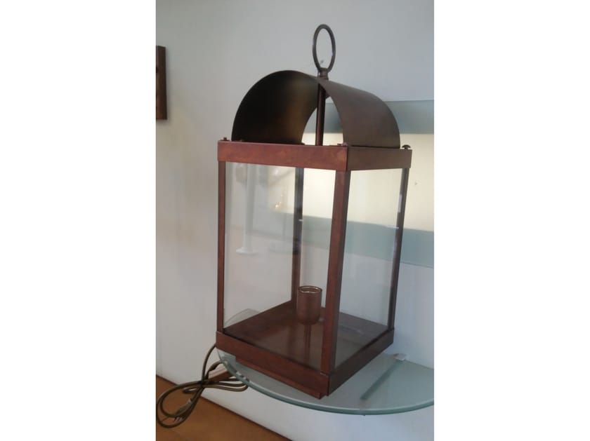 Настольная лампа из латуни и прозрачного стекла Cremasco Illuminazione 178/1LA ARCH-00149298