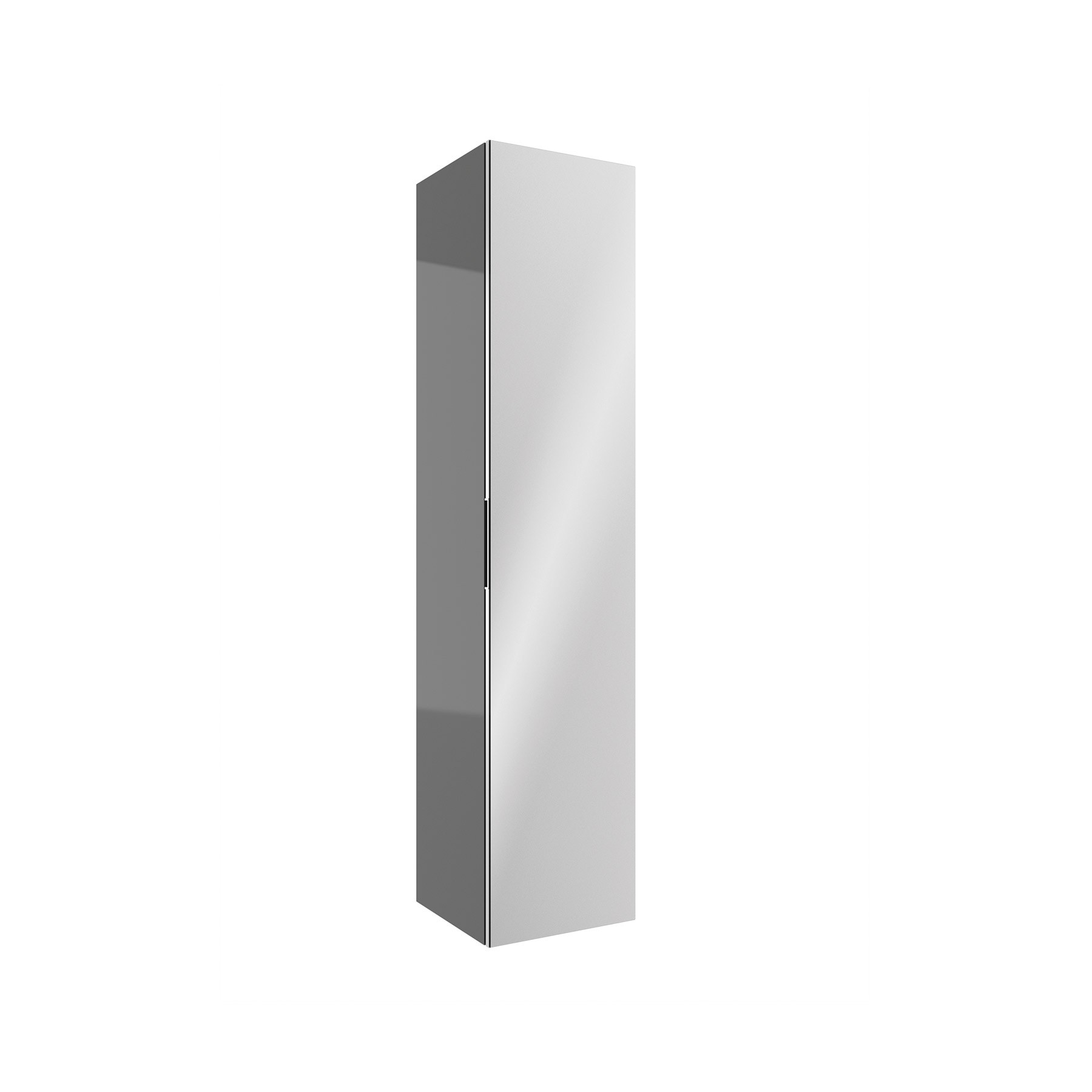 26862 SALGAR Колонна АЛЬЯНС 1600 двусторонняя 1 зеркальная дверца GLOSS GREY 350 x 1600 x 349 мм Глянцевый серый 